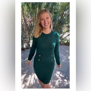 Amazon Women's Long Sleeve Green Dress worn once